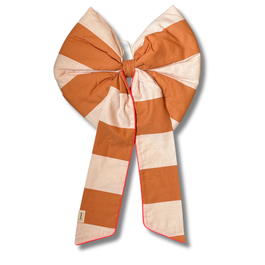 Pink striped bow